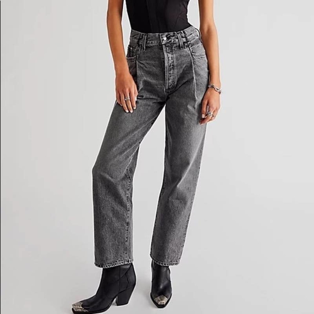 Agolde Women's Straight Leg Jeans in Washed Gray